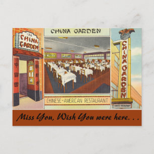 New York, China Garden Restaurant Postkarte