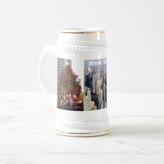 NEW YORK CHRISTMAS BIERGLAS (Vorderseite Links)