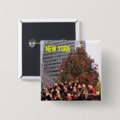 NEW YORK CHRISTMAS BUTTON (Vorne & Hinten)