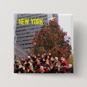 NEW YORK CHRISTMAS BUTTON