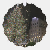 New York Christmas NYC Rockefeller Center Tree Ornament Karte (Vorderseite)