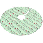 New York Christmas NYC Sehenswürdigkeiten Architec Polyester Weihnachtsbaumdecke (Schrägansicht)