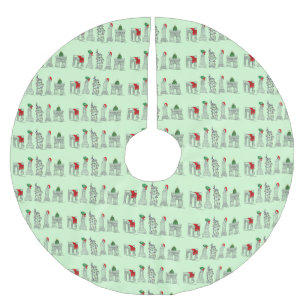 New York Christmas NYC Sehenswürdigkeiten Architec Polyester Weihnachtsbaumdecke