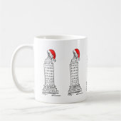 New York Christmas NYC Skycraper Santa Claus Hat Kaffeetasse (Links)