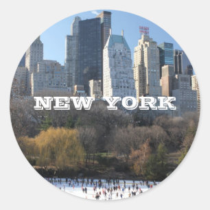 NEW YORK CHRISTMAS RUNDER AUFKLEBER