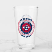 New York Circle Typografy Design Glas (Vorderseite)