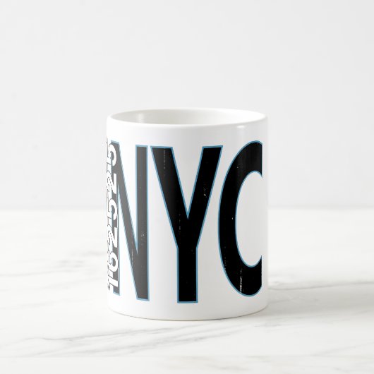 New York City 1625 Barcode Design Kaffeetasse (Mittel)