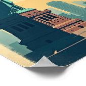 New York City –  16"x12" Art Deco Skyline Poster (Ecke)
