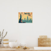 New York City –  16"x12" Art Deco Skyline Poster (Küche)