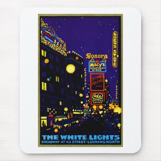 New York City 1925 nachts Mousepad (Vorne)