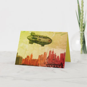 NEW YORK CITY 1930ER JAHRE SKYLINE LUFTSCHIFF DEIN KARTE