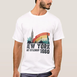 New York City 1960 – Vintage-Farblandschaft Retro T-Shirt
