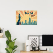 New York City –  24"x16" Art Deco Skyline Poster (Heimbüro)