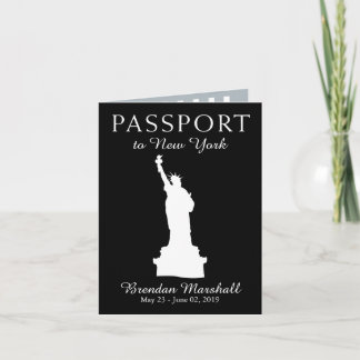 New York City 26th Birthday Passport Einladung