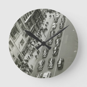 New York City 2 Runde Wanduhr