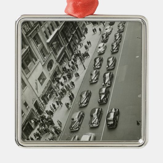 New York City 2 Silbernes Ornament (Vorne)