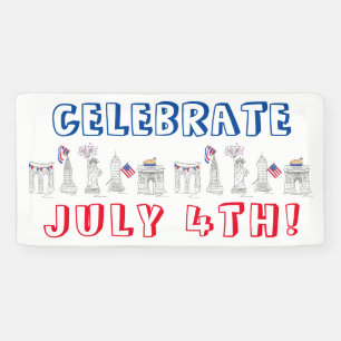 New York City 4. Juli Feuerwerk NYC Celebrate Banner