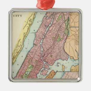 New York City 4 Ornament Aus Metall