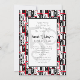 New York City 50. Geburtstagsparty Manhattan Chic Einladung