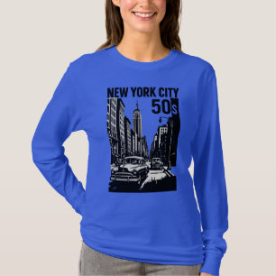 New York City - 50er Retro Art T - Shirt   Vintag.