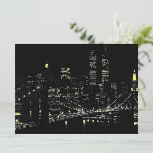 New York City 5,5 x 6,5 Einladung (Stehend Vorderseite)