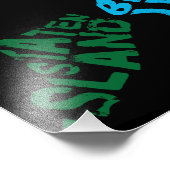 New York City 5 Boroughs Calligram Map Fotodruck (Ecke)