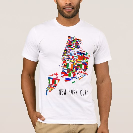 New York City 5 Boroughs Flags T - Shirt (Vorderseite)