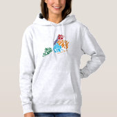 New York City 5 Boroughs Word Art Map Hoodie (Vorderseite)