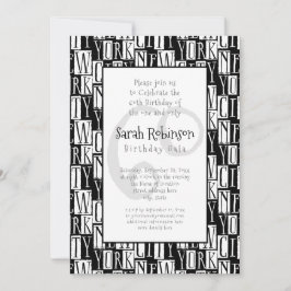 New York City 60. Geburtstagsparty Manhattan Style Einladung