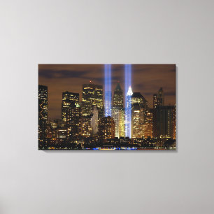 "New York City" 911-Tribut mit Lichtern Wandkunst Leinwanddruck