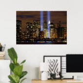 "New York City" 911 Tribute with Lights Poster (Heimbüro)