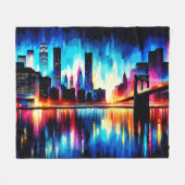 New York City Abstrakt 1103 Fleecedecke (Vorderseite (Horizontal))