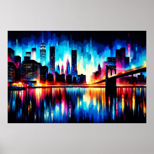 New York City Abstrakt 1103 Poster (Vorne)