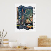 New York City Aesthetic Foto Art Poster (Küche)