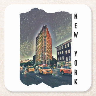 New York City Aesthetic Foto Art Rechteckiger Pappuntersetzer