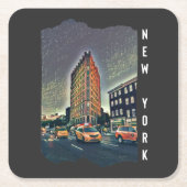 New York City Aesthetic Foto Art Rechteckiger Pappuntersetzer (Vorderseite)