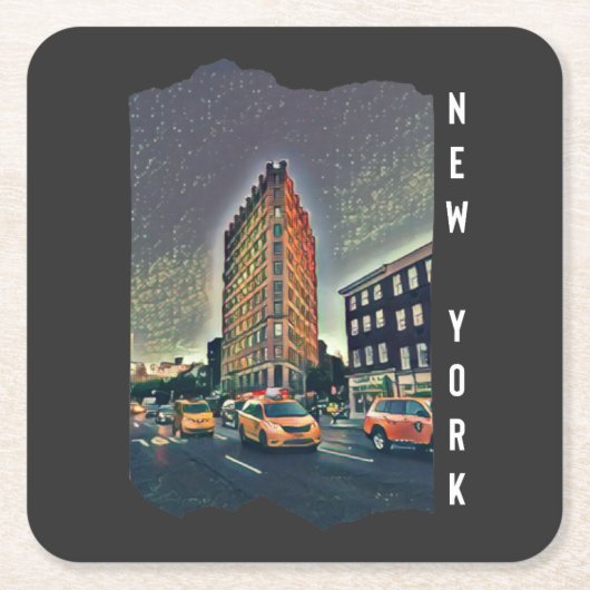 New York City Aesthetic Foto Art Rechteckiger Pappuntersetzer (Vorderseite)
