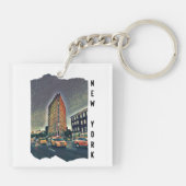 New York City Aesthetic Foto Art Schlüsselanhänger (Rückseite)