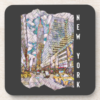 New York City Aesthetic Mosaic Art Getränkeuntersetzer