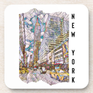 New York City Aesthetic Mosaic Art Getränkeuntersetzer