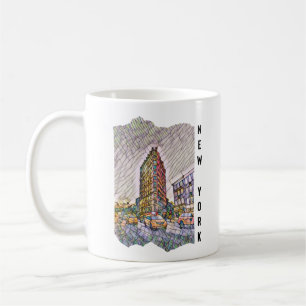 New York City Aesthetic Mosaic Art Kaffeetasse