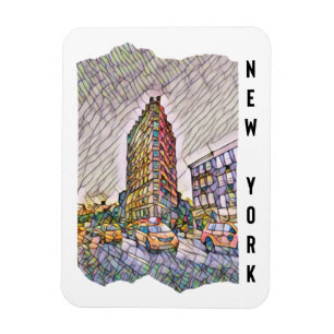 New York City Aesthetic Mosaic Art Magnet