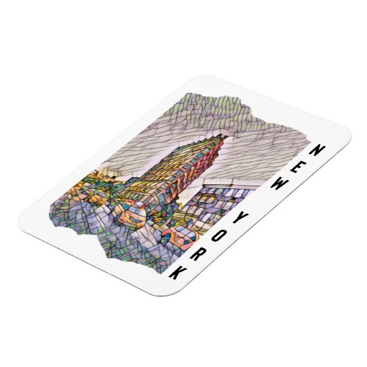 New York City Aesthetic Mosaic Art Magnet (Linke Seite)