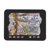 New York City Aesthetic Mosaic Art Magnet (Horizontal)