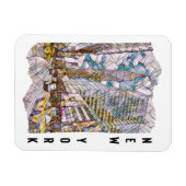 New York City Aesthetic Mosaic Art Magnet (Horizontal)