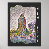 New York City Aesthetic Mosaic Art Poster (Vorne)