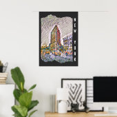 New York City Aesthetic Mosaic Art Poster (Heimbüro)