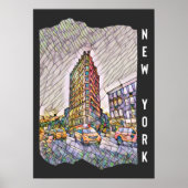 New York City Aesthetic Mosaic Art Poster (Vorne)