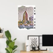 New York City Aesthetic Mosaic Art Poster (Heimbüro)