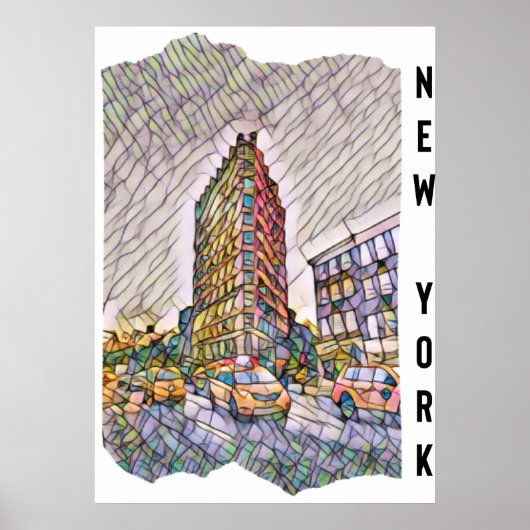 New York City Aesthetic Mosaic Art Poster (Vorne)